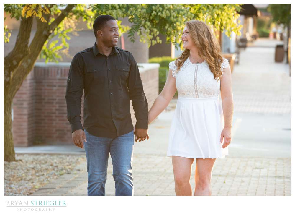 walking engagement photo